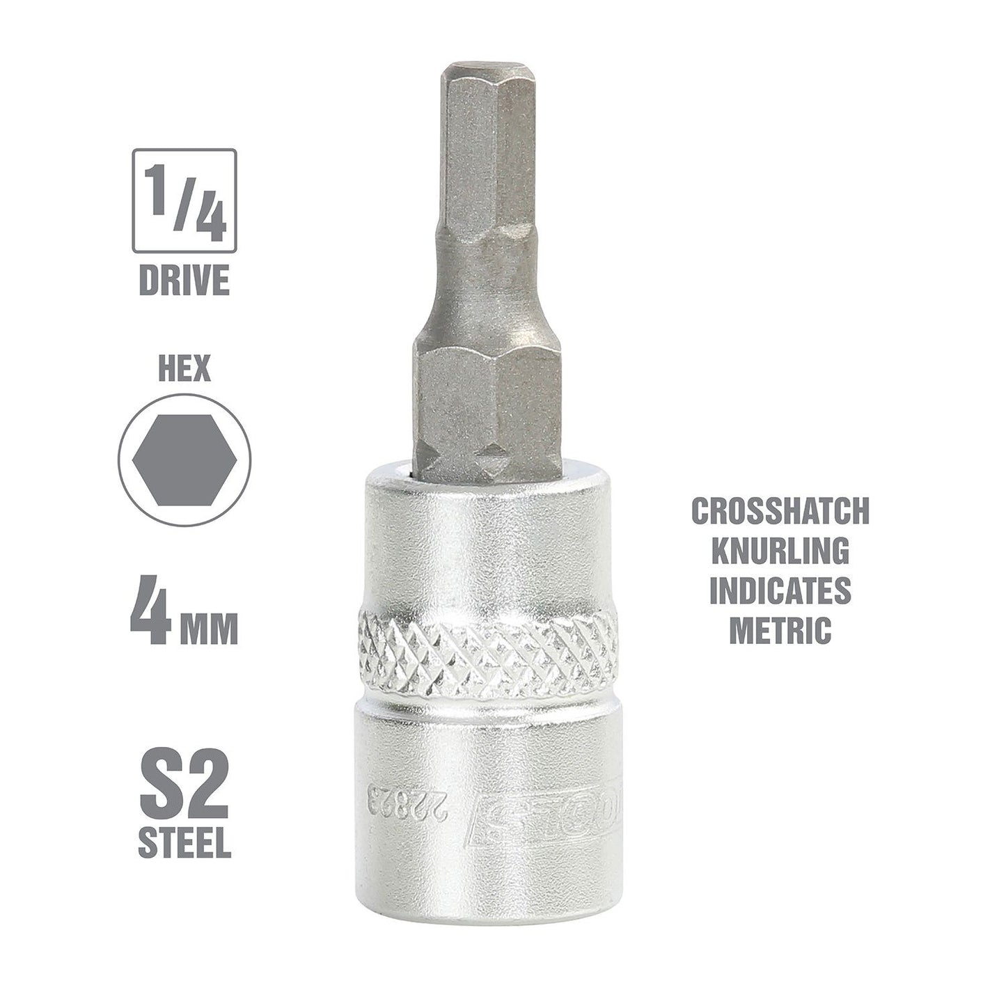 OEMTOOLS 22823 1/4 Inch Drive Hex Bit Socket (4 mm)