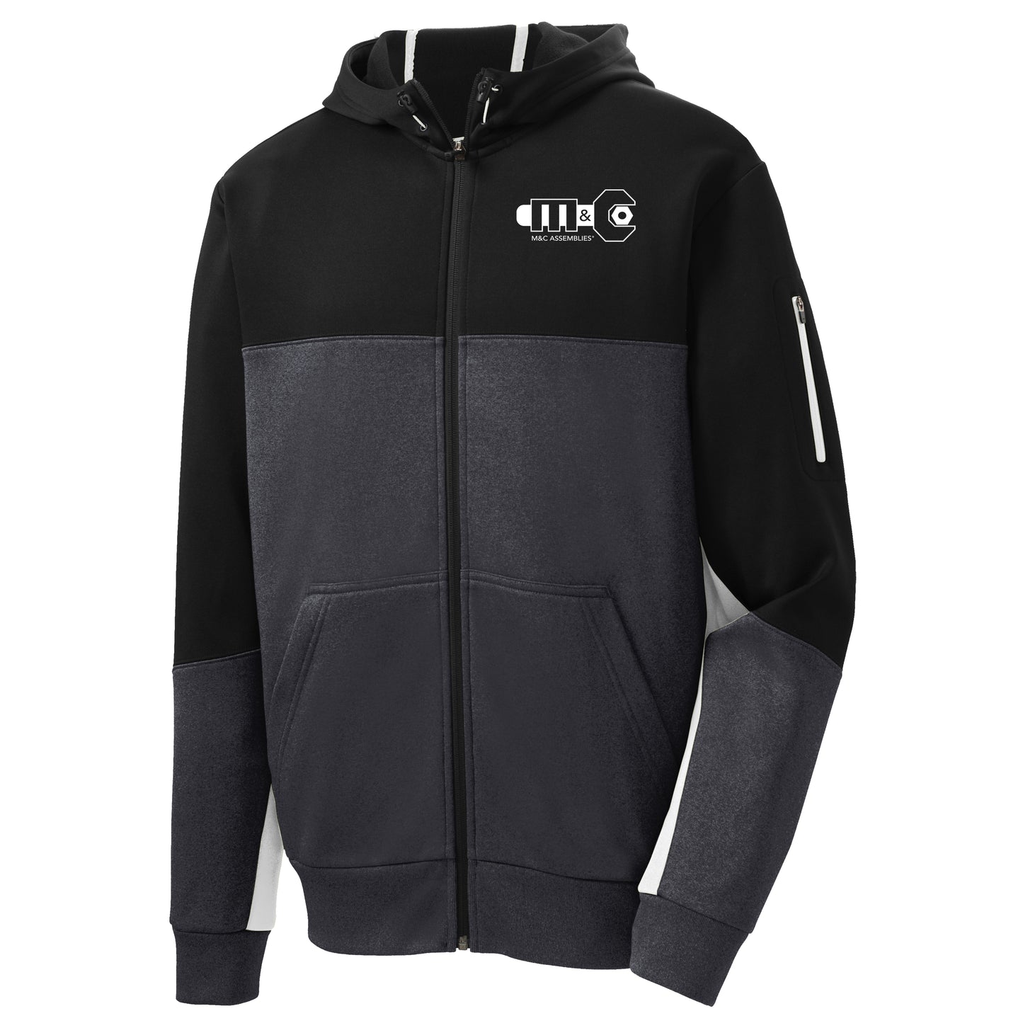 M&C Tech Fleece Colorbock Full-Zip Hooded Jacket