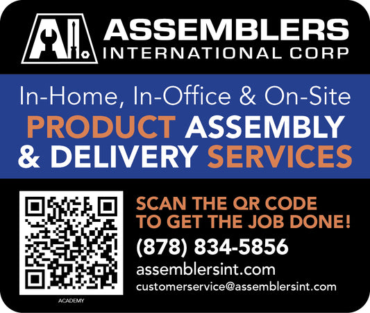 Product Assembly & Delivery Services Sticker 250-ct. (FOR ACADEMY STORES ONLY)