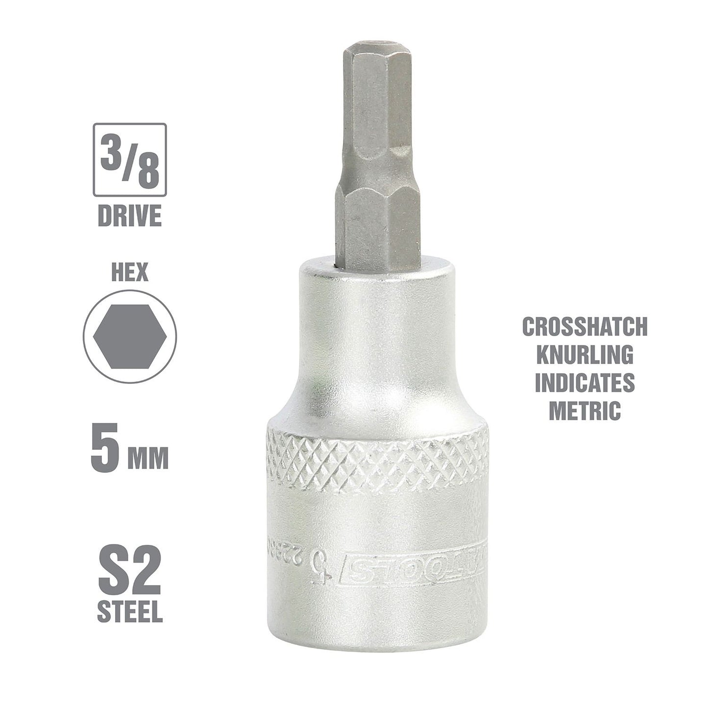 OEMTOOLS 22830 3/8 Inch Drive Hex Bit Socket (5 mm)