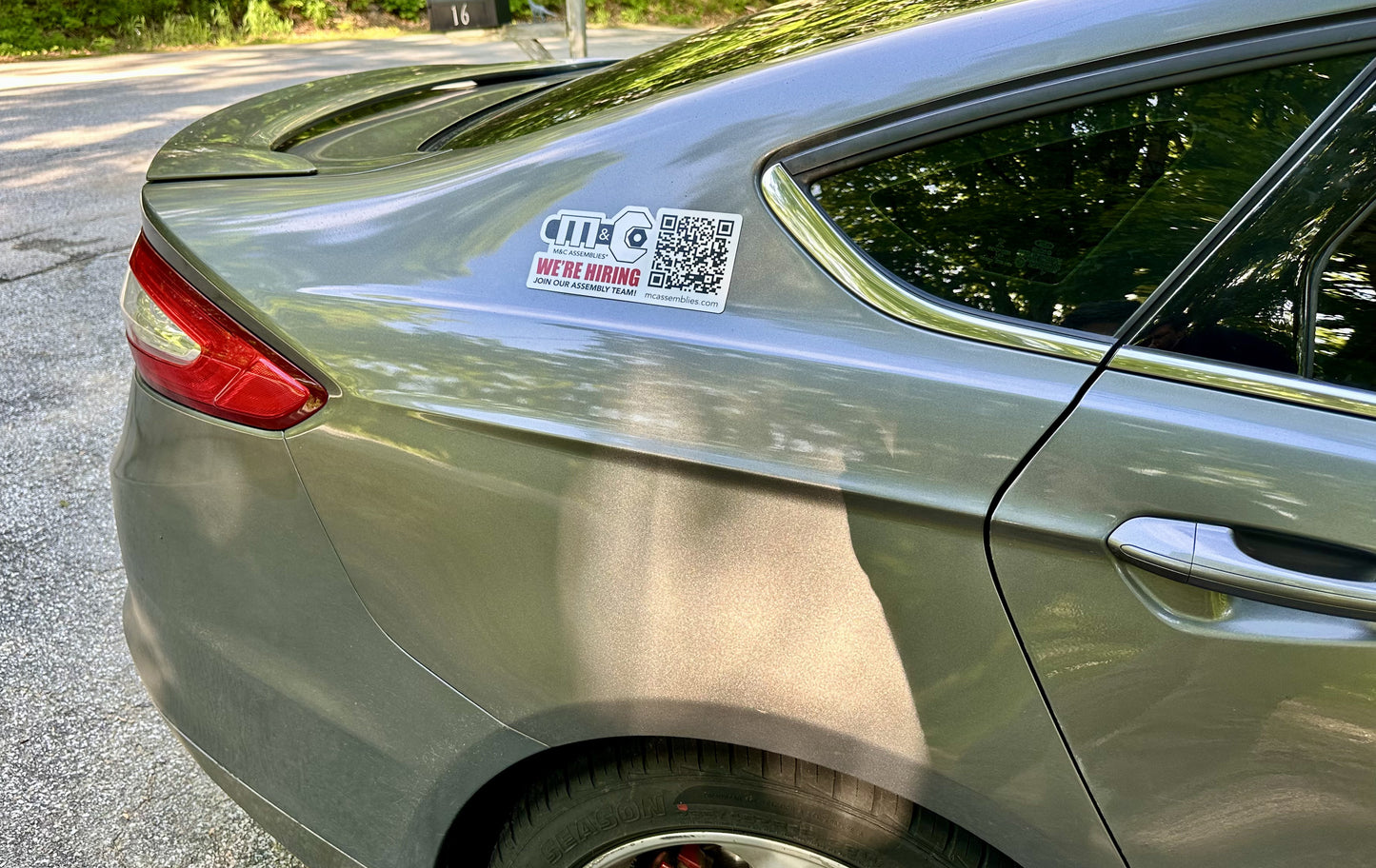 M&C "WE'RE HIRING" QR Code Sticker or Magnet