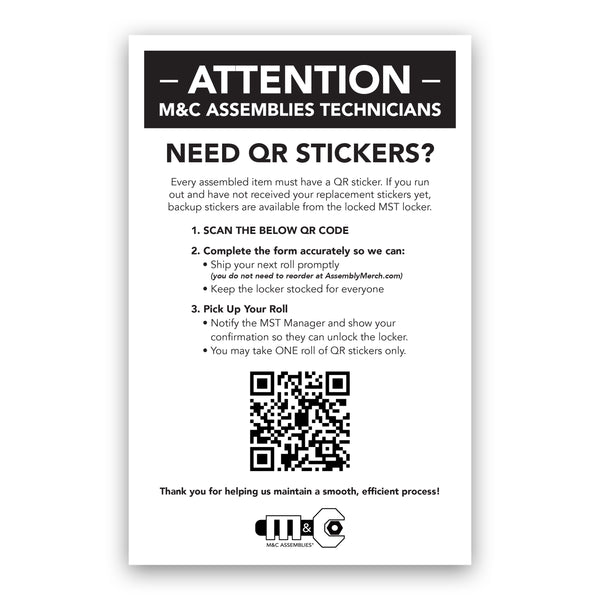 Lowe's MST Locker Replacement Sign - Need QR Stickers? – assemblymerch