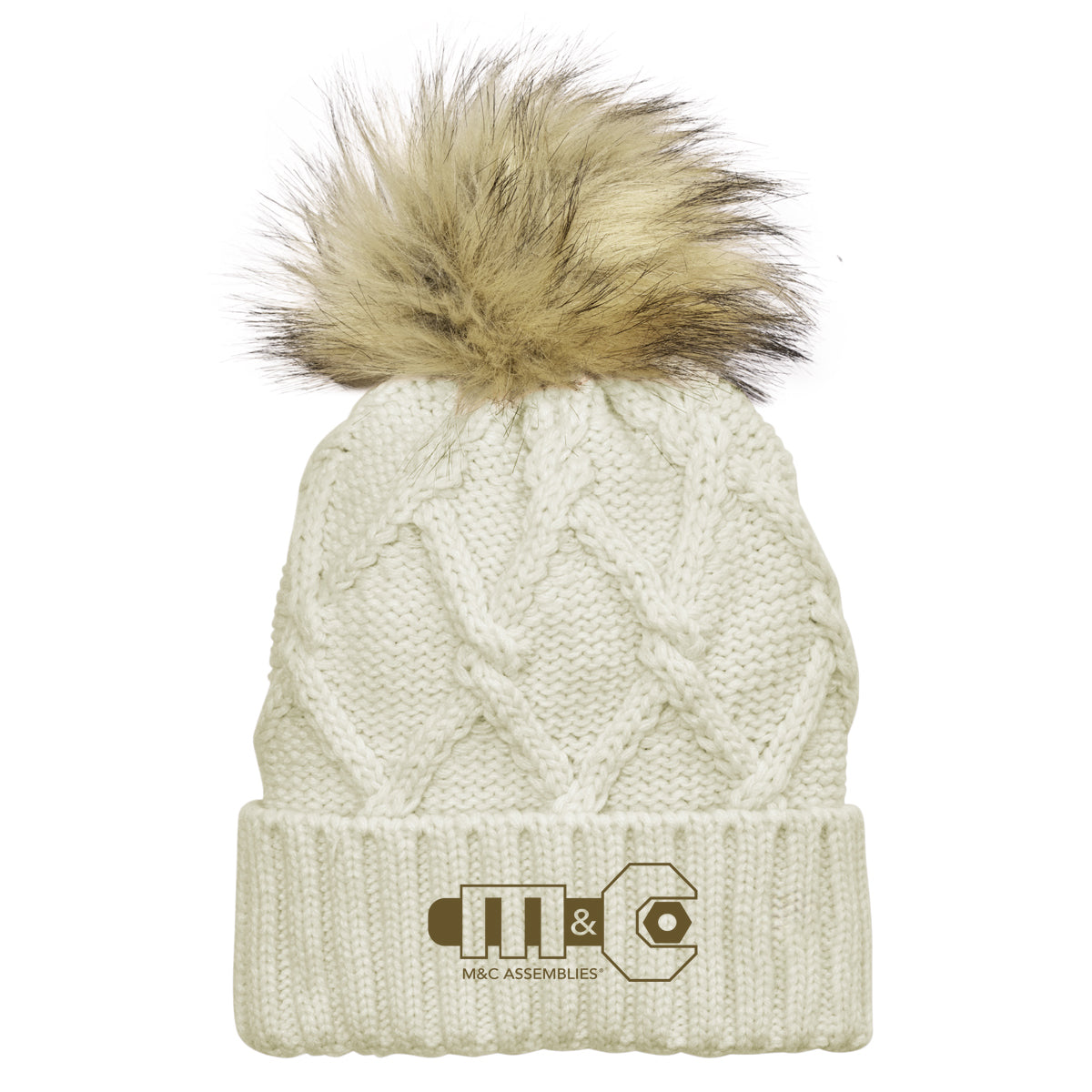 Faux Fur Pom Beanie